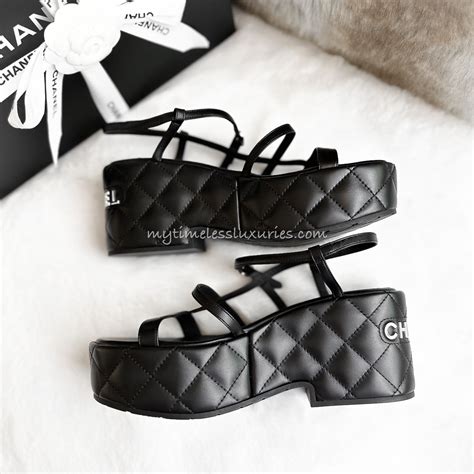 where to buy chanel sandals|chanel quilted platform sandals.